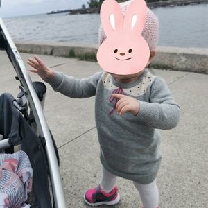 3/25Baby girl  knit sweater dress size 9